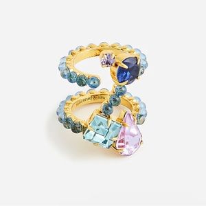 Nails by Mei X J.Crew stacked crystal ring